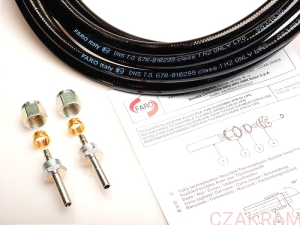 ZESTAW MONTAŻOWY PRZEWODU ELASTYCZNEGO LPG FARO D8 ( 6mb + 2 szt.: złączka, nakrętka zaciskowa, baryłka.) 